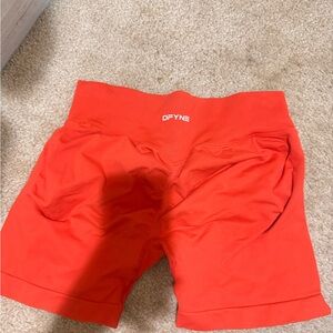 DFYNE Women’s Red Bike Shorts — High-Rise Performance